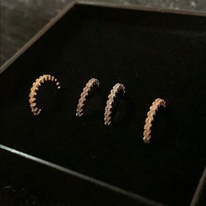 Set of 4 sparkly nose hoops 4 different colors